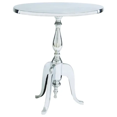 Aluminum Oval Accent Table